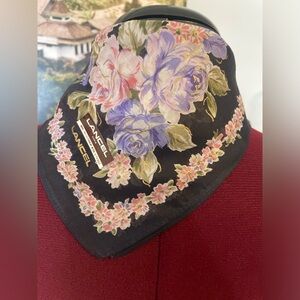 Lancel Floral navy blue  Scarf